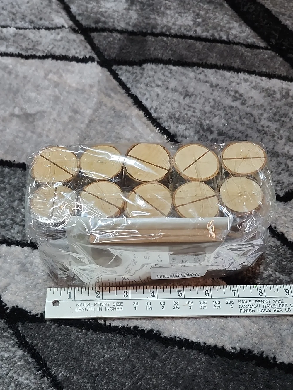 RUSTIC ROUND WOOD TREE STUMP PLACE CARDS & HOLDERS 30 PCS